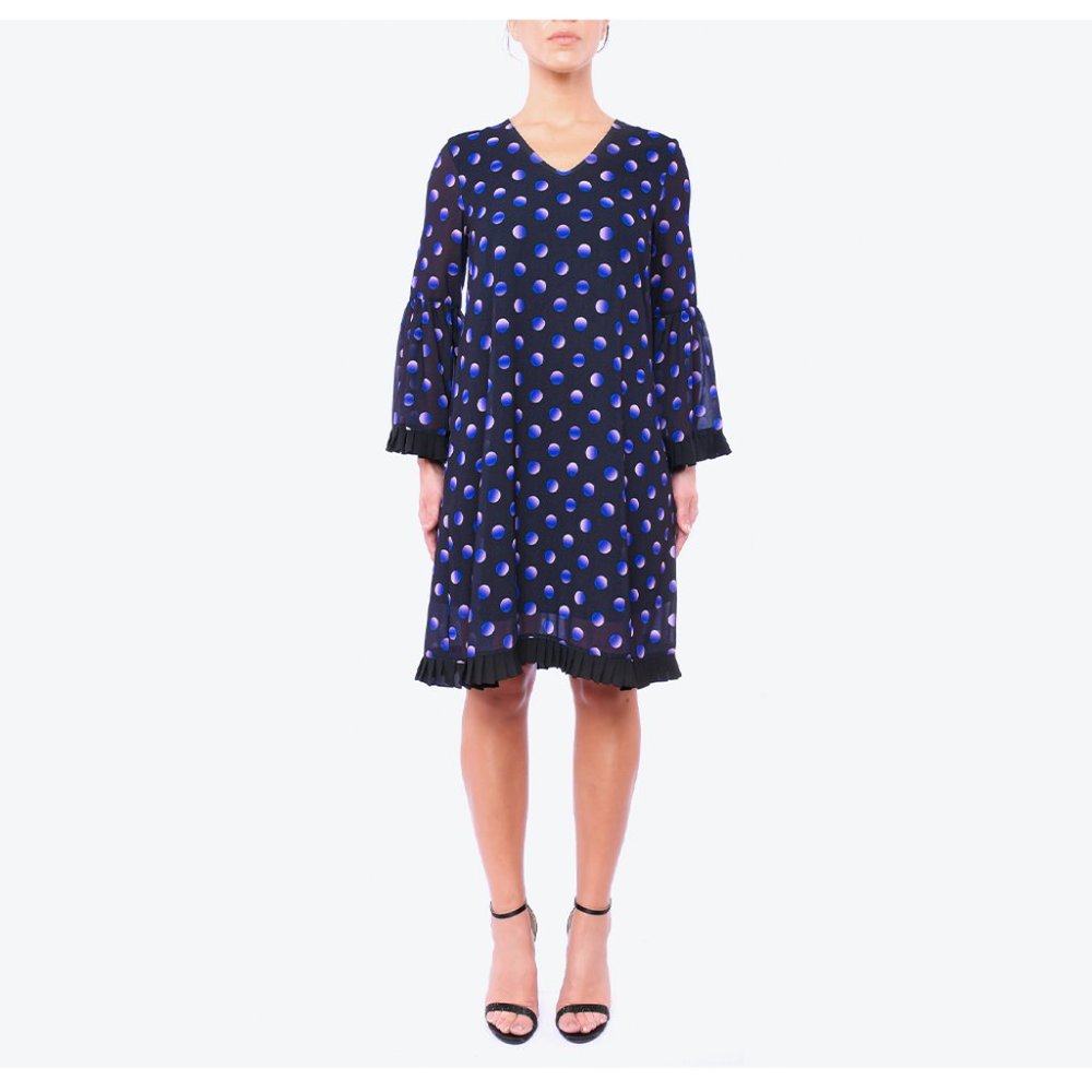 Cristina Barros Purple Dotted Swing Dress